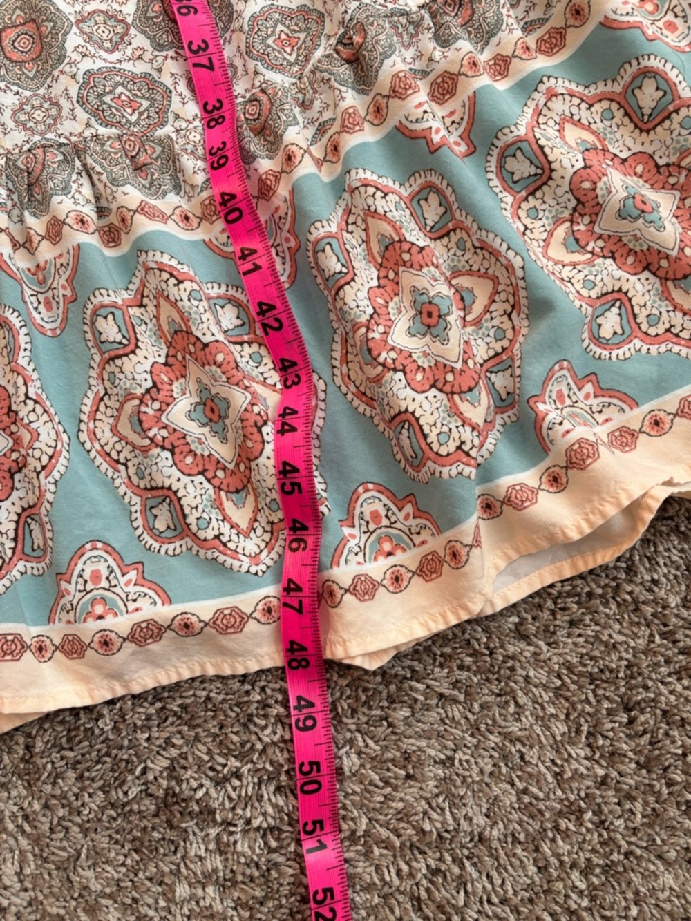 Blu Pepper Boho Printed Midi Dress – Cottagecore / Prairie / Festival Style - Picture 8 of 9